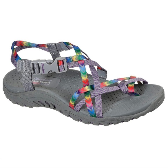 NIB Skechers Reggae Bright Direction Vegan Strappy Sport Sandal - Picture 12 of 13